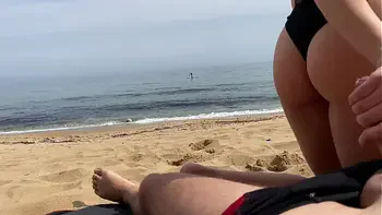 She caught us fucking at the public beach