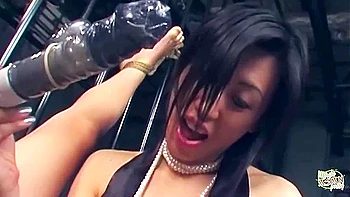 Two Petite And Sadistic Japanese Lezdom Mistresses Playing Their Favorite Game With A Naked Asian Sl