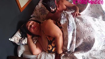 Careless Stepmom Sharing Bed Gets Fucked