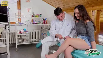 Shy big busty 18yo Muslim girl Zeynep Rossa examined by two perverted gynecologists