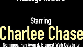 Amorous Charlee Chase's masturbation action