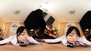 Amateur Asian College Teen Gives Blowjob