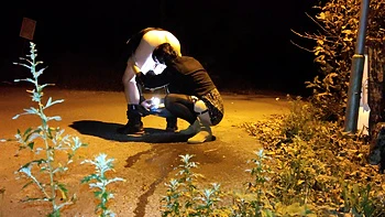 Horny Milf Gives Passionate Rimjob On A Public