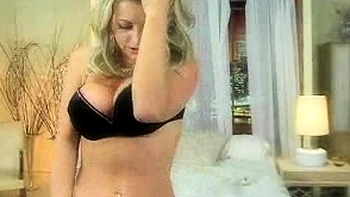 Chubby Blonde MILF Showing Her Big Boobs