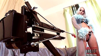 She takes on the fucking machine