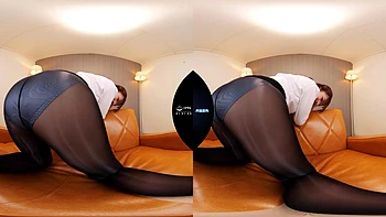 Never-ending Curves Draped By Black Pantyhose