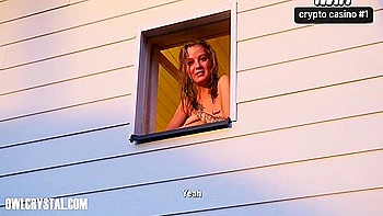 Hawt Golden-haired Neighbor Shows Stranger Sauna And Her Wet Holes