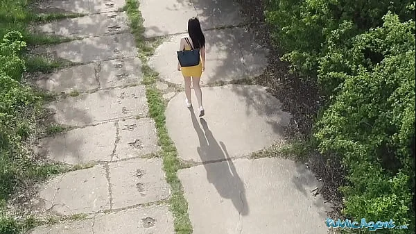 Public Agent A Pervert spies of a babe taking a piss with his drone and fucks her pussy