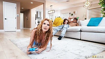 Sweetheart redhead Chloe Foxxe is enjoying hard fuck with Elly Clutch