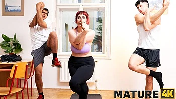 Big-boobed redhead angel Melody Mynx rammed in her hairy pussy