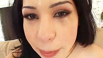 Cumhungry Black Dick Bitch Celina Cross Taking Two Cocks