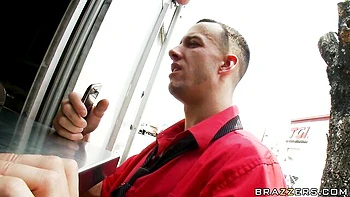 Spicy anal fuck in the sideways pose with a gorgeous Dana DeArmond