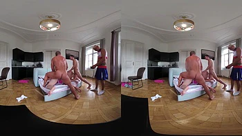 Vera Jarw & Lady Gang VR Video Part One - Cuckold Coach Made