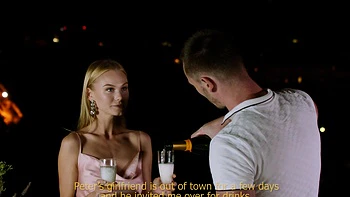 A sexy girl, Nancy Ace, is having fun with her boyfriend outdoors