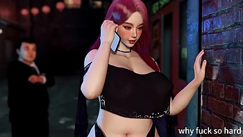 3D BBW Hot Asian MILF Naked Her Big Ass Cheating with Big Dicks