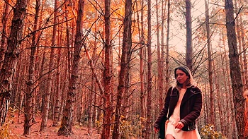 A couple has sex right in the forest, no one can see them