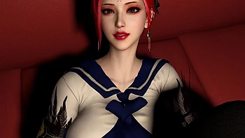 3D Redhead Mature Slut Teasing with Big Cock and Got Orgasm Several Times