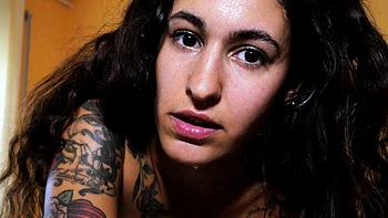 Cute curly brunette solo webcam masturbation