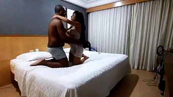Hot mulatto with a big tail moaning and cumming, giving her pussy and very tasty spit to the black guy: Porn
