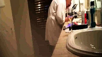 busty Stepmom smoking, drinking and naked