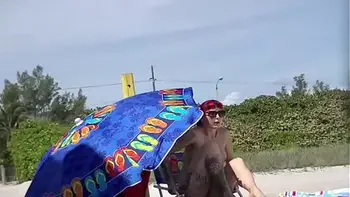 Exhibitionist Wife #170 & 172 - Morgan La Rue First Time At The Nude Beach Making A Voyeur Video For Her Husband!