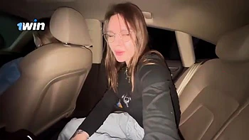 Risky fellatio in car during travel with duddys. Jizz in gullet - greatest Point of