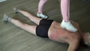 The Home Help Predominate Her Skimpy Senior Patient + Hand Job Female Domination And Grappling