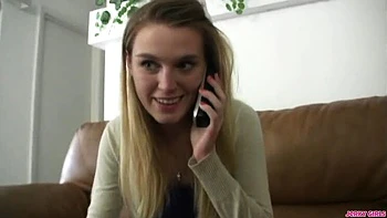 Amanda Bryant Gives a Handjob and Cumshot to John Strange's Big Cock