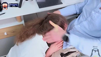 Secretary Punished By Her Boss Rough Deepthroat Blowjob For Missed Deadline And A Messy With Ritzy Rain