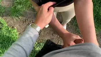 The first date with an 18yearold beauty on the riverbank ended with a blowjob and cum in her mouth