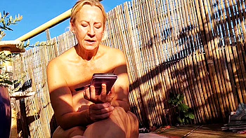 Mature Blonde Wife Selena Gets Her Feet Worshipped & Soles Licked Outdoor