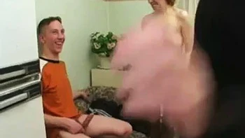 MMF threesome gets wild with a busty Russian milf leading the way: Doggy, Cowgirl  Big Tits Porn