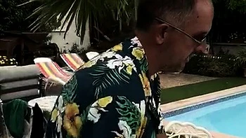 Big tit blonde amateur MILF seduced by a taxi