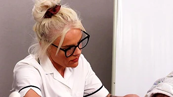 Naughty nurse banged by retired senior