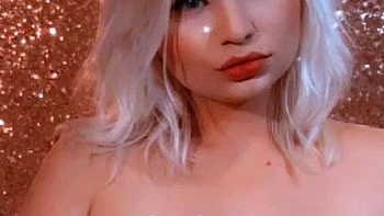 Cute blonde with big boobs solo