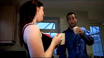 Busty with handy man: Blowjob, Doggy  Big Tits Porn