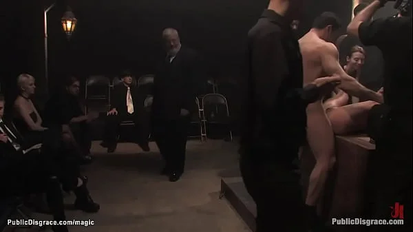 Bound babe fucked in bdsm theater