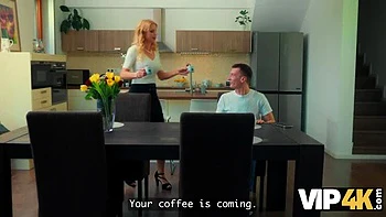 Hot MILF Cheats in Kitchen with Daughter's Boyfriend Big Cock - HD 1080p