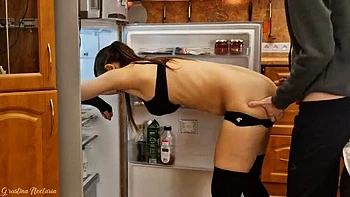 Homemade Russian Couple Prank! Husband Films Me Getting Fucked by a Big White Cock in Kitchen
