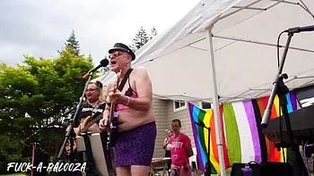 Lesbian Outdoor Orgy on Stage - Fuck-A-Palooza Festival Squirting Show