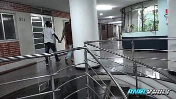 Petite Latina Hottie Gets DPed by Two Fat Cocks After Party