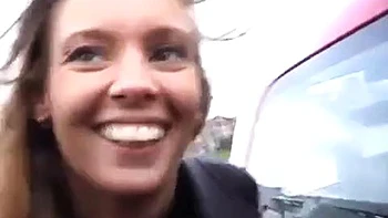 Stephanie gets fucked in a car: Blowjob, Big Tits  Amateur Porn