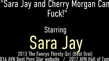 Delicious Sara Jay and Cherry Morgan's blowjob xxx