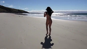 Gina Valentina Strips At The Beach - Gina Valentino