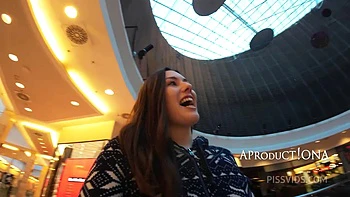 Aleya Sun Wetting Jeans In The Shopping Mall