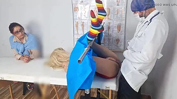 Step Mom Takes Teen Stepdaughter To First Gyno Exam - Redhead Fanny Squirting & Medical Fetish