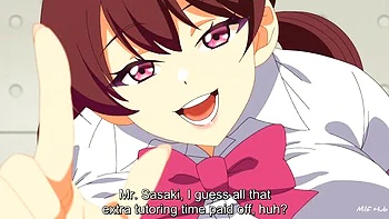 Harder Hentai Sex - Anime Girl Ahegao Cumshot on Big Tits