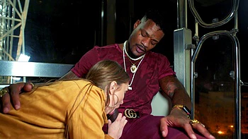 A cute girl kissed her boyfriend and got fucked in a passionate interracial scene.