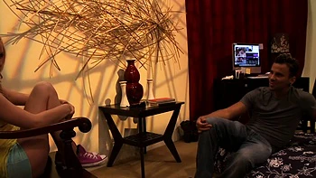 Horny Teen with Big Tits and a Hairy Pussy Gets Banged by