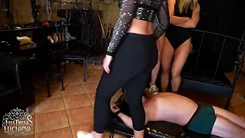 Mistress Luciana Humiliates Slave - Extreme BDSM Trampling & Ballbusting